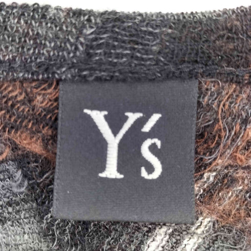 ワイズ Ys ストール付きカーディガン チェック柄 リネン レディース JPN:2