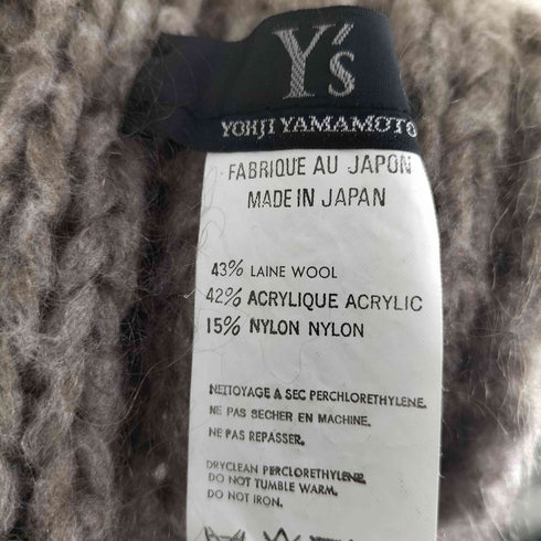 ワイズ Ys 00S モヘア混 フリンジ ローゲージ ニット マフラー レディース