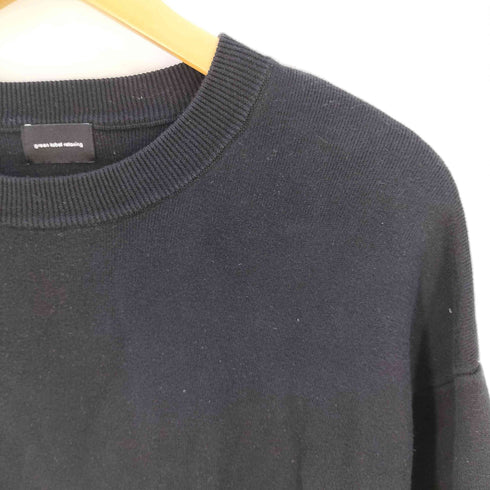グリーンレーベルリラクシング GREEN LABEL RELAXING スウェットライク クルーネック ニット メンズ JPN:XL