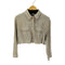 ザラ ZARA LINEN BLEND CROPPED OVERSHIRTS レディース import:S