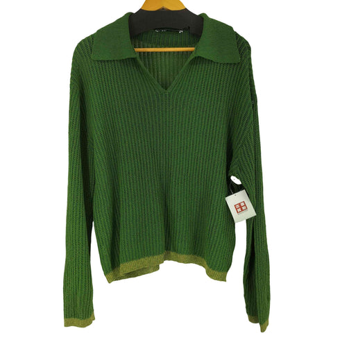 ザラ ZARA スキッパーニットシャツ レディース JPN:M