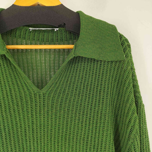 ザラ ZARA スキッパーニットシャツ レディース JPN:M