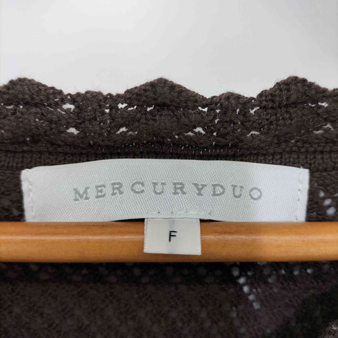 マーキュリーデュオ MERCURYDUO 透かし編みマーメイドニットワンピース レディース F