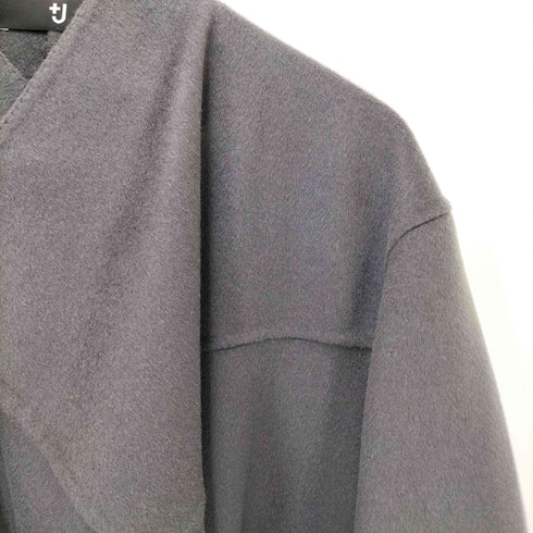 ユニクロ UNIQLO カシミヤブレンドノーカラーコート レディース S
