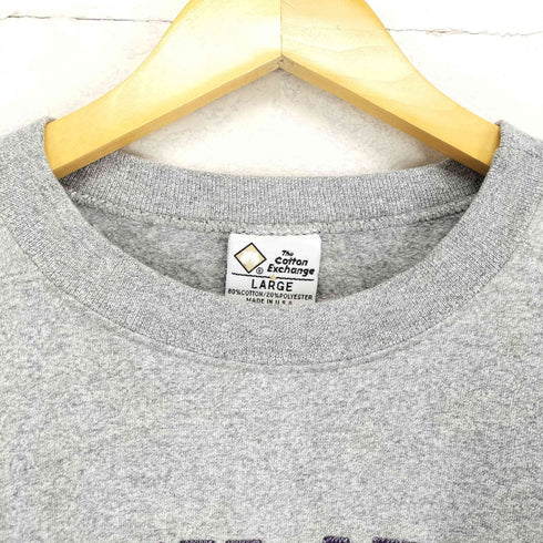 ザコットンエクスチェンジ THE COTTON EXCHANGE 90s- USA製 フロント刺繍クルーネックスウェット メンズ JPN:L