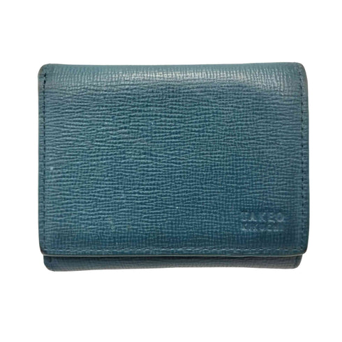 タケオキクチ TAKEO KIKUCHI シボ レザー コンパクト ウォレット 3つ折り 財布 メンズ