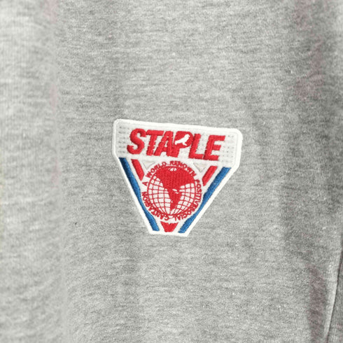 ステイプル staple ロゴ刺繍裾ジップスウェットパンツ メンズ 3XL
