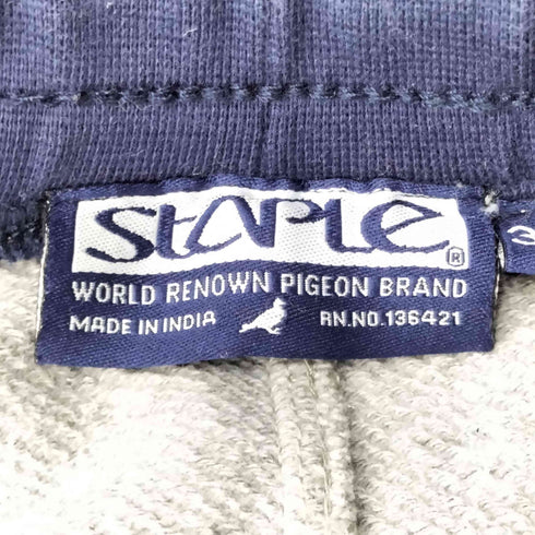ステイプル staple ロゴ刺繍裾ジップスウェットパンツ メンズ 3XL