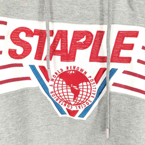 ステイプル staple ロゴ刺繍裾Vガゼットプルオーバーパーカー メンズ 3XL
