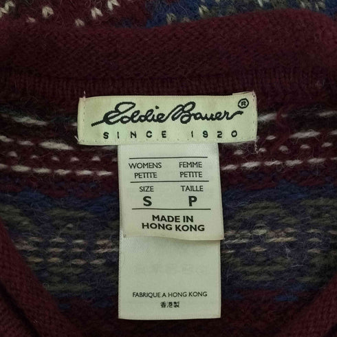 エディーバウアー Eddie Bauer 白タグ 総柄クルーネックニット レディース JPN:S