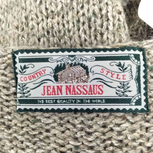jean nassaus シルク混 コンチョボタンフリンジニット レディース