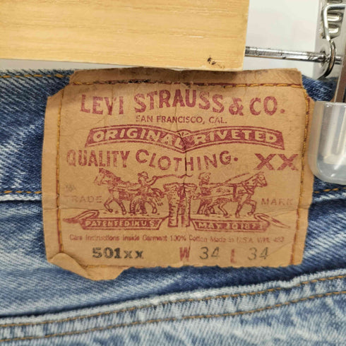 リーバイス Levis 90S MADE IN USA 501-0000 524刻印 ボタンフライデニム ダメージ メンズ W34/L34