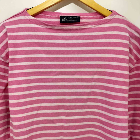 セントジェームス SAINT JAMES ボーダー柄 ボートネックロングスリーブTシャツ レディース