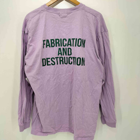 カットレイト CUTRATE 両面プリント ロングスリーブ クルーネックTシャツ メンズ XXL