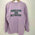 カットレイト CUTRATE 両面プリント ロングスリーブ クルーネックTシャツ メンズ XXL