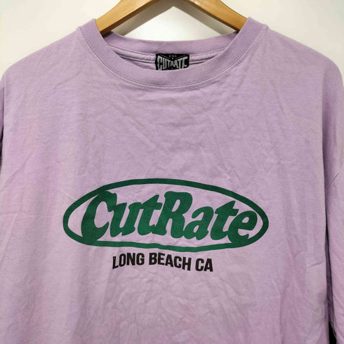 カットレイト CUTRATE 両面プリント ロングスリーブ クルーネックTシャツ メンズ XXL