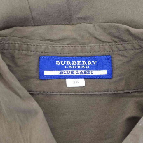 バーバリーブルーレーベル BURBERRY BLUE LABEL ロゴ刺繍 半袖シャツ レディース 38