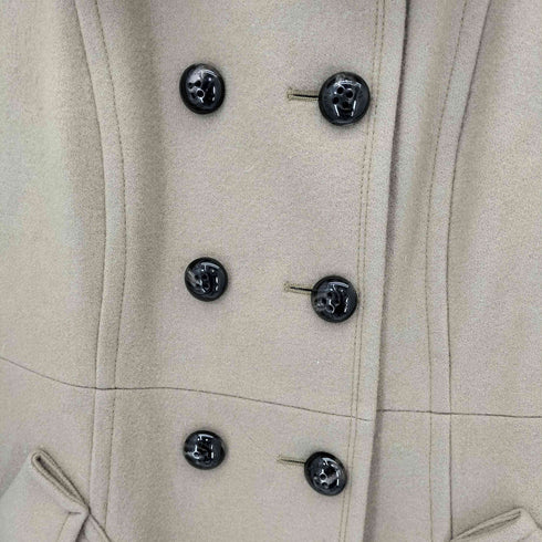 バーバリーブルーレーベル BURBERRY BLUE LABEL ラビットファー ウールダブルコート レディース EUR:38