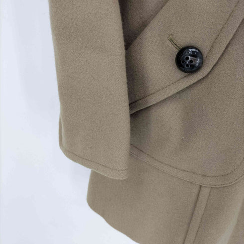 バーバリーブルーレーベル BURBERRY BLUE LABEL ラビットファー ウールダブルコート レディース EUR:38