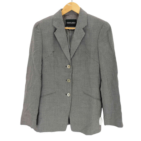 ジョルジオアルマーニ Giorgio Armani イタリア製 レジメンタルストライプ カシミアテーラードジャケット レディース 42