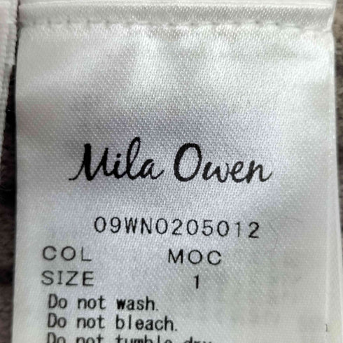 ミラオーウェン Mila Owen 編みフレアリブニットワンピ レディース JPN:1