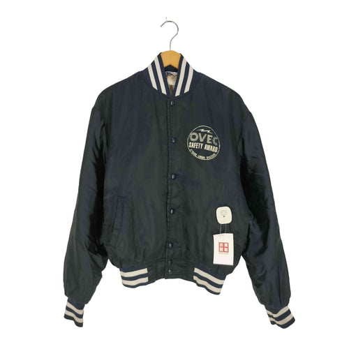 great lakes sportswear USA製 企業プリント 裏地キルティング スナップボタン スタジャン メンズ