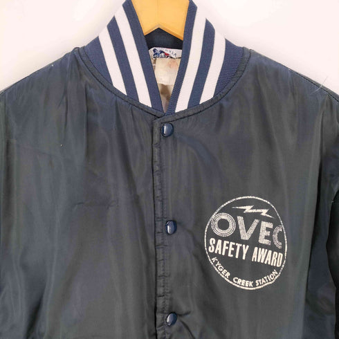 great lakes sportswear USA製 企業プリント 裏地キルティング スナップボタン スタジャン メンズ