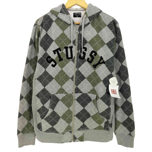 ステューシー Stussy 00s アーガイル ジップアップフーディ メンズ import:XL