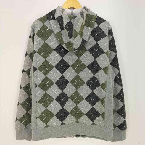 ステューシー Stussy 00s アーガイル ジップアップフーディ メンズ import:XL
