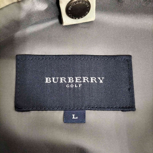 バーバリーゴルフ BURBERRY GOLF ロゴ刺繍 ダウンライナー付 ハイネック ジップアップ ハーフコート メンズ import:L