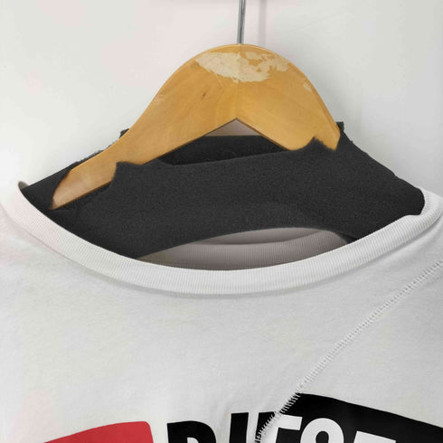 ディーゼル DIESEL S/S フロントロゴプリントTシャツ ステッチ メンズ import:L