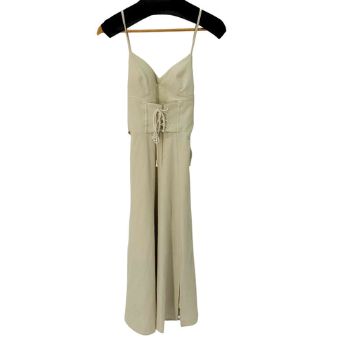 アメリ AMERI MEDI LACE UP SLIT DRESS レースアップキャミワンピース レディース