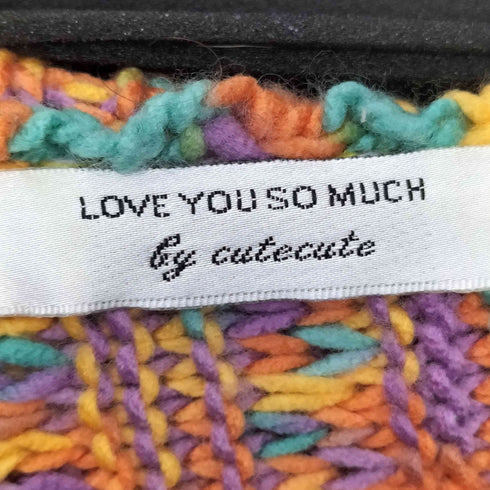 LOVE YOU SO MUCH マルチカラー カーディガン レディース