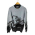 ザラ ZARA フロントマウント柄 クルーネックニット メンズ import:L