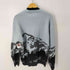 ザラ ZARA フロントマウント柄 クルーネックニット メンズ import:L