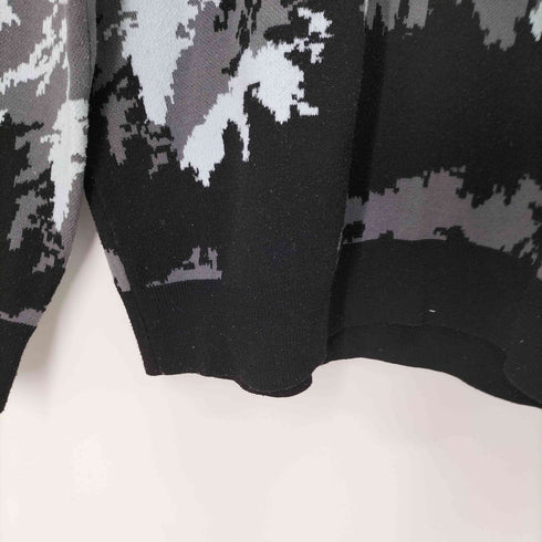 ザラ ZARA フロントマウント柄 クルーネックニット メンズ import:L