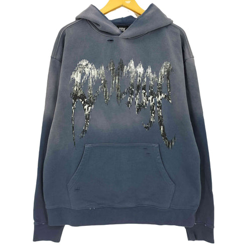 リベンジ REVENGE GLITCH ARCH LOGO TREATED HOODIE メンズ import:XL