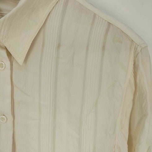 ザラ ZARA STRIPED JACQUARD SHIRT ストライプジャガードシャツ レディース import:M