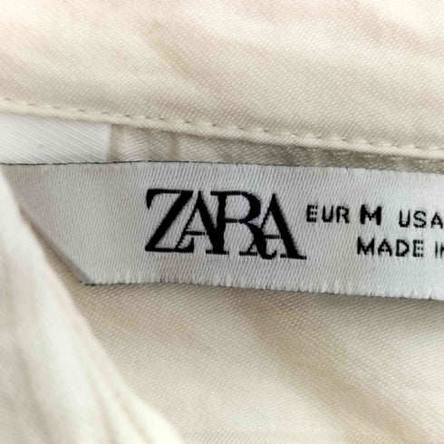 ザラ ZARA STRIPED JACQUARD SHIRT ストライプジャガードシャツ レディース import:M