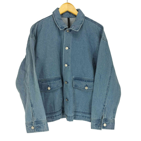 ハルハム HALHAM バックプリントデニムジャケット メンズ L