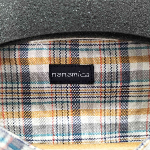 ナナミカ nanamica Cotton Silk Euro Check Shirt Sunset コットンシルク ユーロチェックシャツ メンズ JPN:S