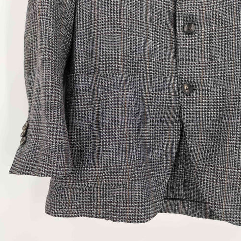 ラルディー二 LARDINI 段返り3B グレンチェックシルクテーラートドジャケット JM0526AQ メンズ 50