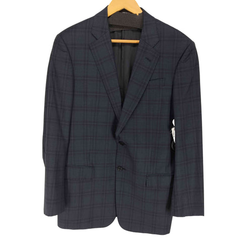 ジョルジオアルマーニ Giorgio Armani MADE IN ITALY SOFT チェックウールテーラードジャケット メンズ 48