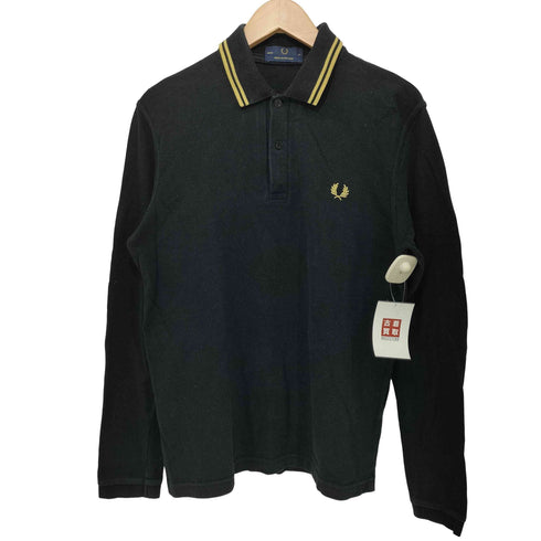 フレッドペリー FRED PERRY イングランド製 鹿の子 ロゴ刺繍 ロングスリーブ ポロシャツ メンズ UK:40