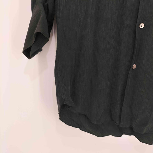 BASILE28 サテン地 シワ加工 ロングスリーブシャツ レディース