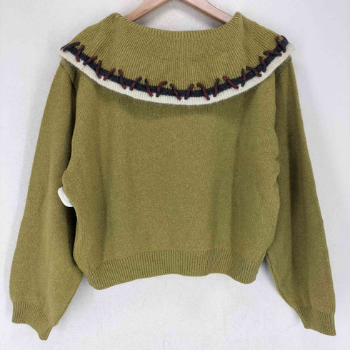 イリヤロンタン ILY a LONG TEMPS 襟コード ラビット刺繍ニット レディース