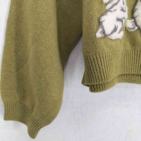 イリヤロンタン ILY a LONG TEMPS 襟コード ラビット刺繍ニット レディース