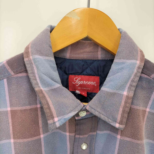 シュプリーム Supreme Quilted Faded Plaid Shirt メンズ JPN:S