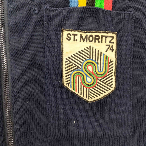 70S ST.MORITZ ジップアップニット メンズ