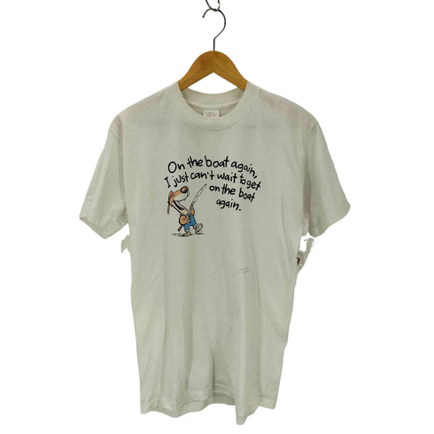 Center Star 90S USA製 シングルステッチ プリント クルーネック半袖Tシャツ メンズ JPN:L